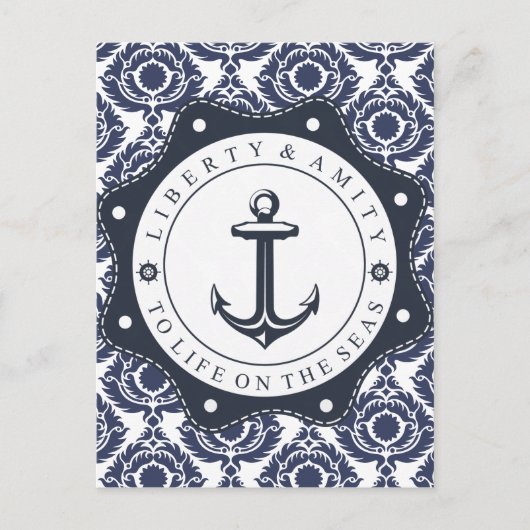 ノーティコはダマスコ・アズール・イ・ブランコの動機だ。 ポストカード (正面)