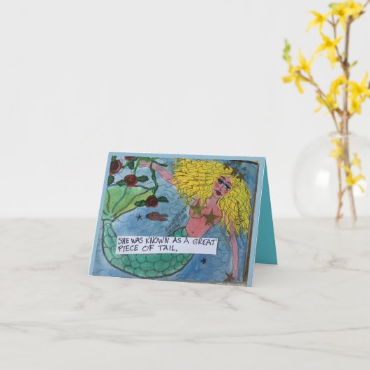 ノーテカード – 彼女は尾の素晴らし部分として知られていた。 カード (黄色い花)