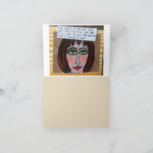 ノーテカード – 私は完璧か?いや。でも私は自分になろうとしている カード (内部)