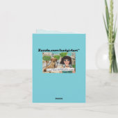 ノーテカード – 誕生日よ。ボールを持って。 カード (裏面)