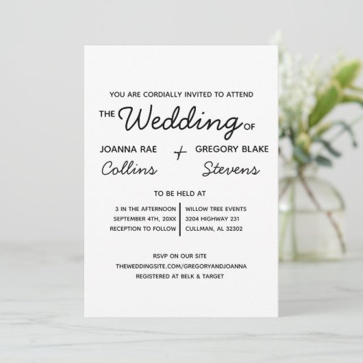 ノーテーマジャストラブ結婚式招待状 招待状 (スタンド正面)