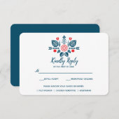 ノーディック・ラブ | ウェディングの出欠返信（食事選択付き） 出欠カード (正面/裏面)