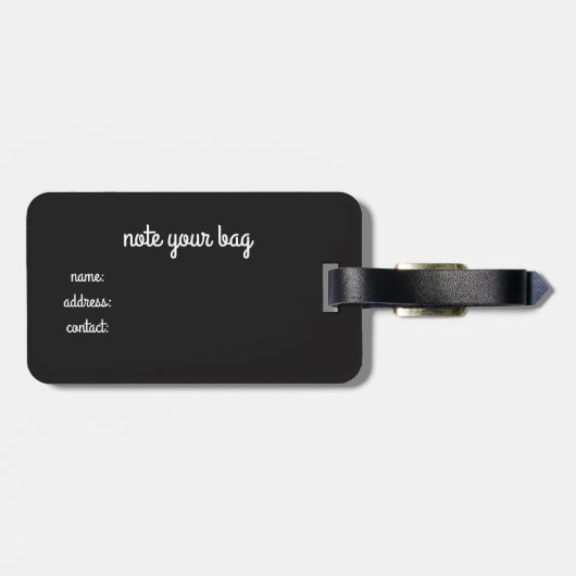 ノートあなたのバッグミュージカルピアノキーボードの荷物タグ ラゲッジタグ (裏面横)