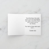 ノートありがとう: ちょっとした知り合い サンキューカード (内部)