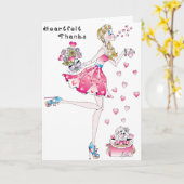 ノートありがとう カード (黄色い花)