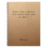 ノートおもしろいパーソナライズされたOffice会議 ノートブック (正面)