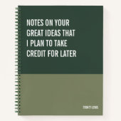 ノートおもしろいブック、Snarkyの書パッドジャーナル、メモ ノートブック (正面)