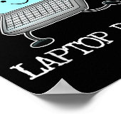 ノートおもしろいPCダンス踊りコンピュータパン引用文おもしろい ポスター (角)