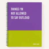 ノートおもしろいPCユーモアのあるのPad Journal書、 ノートブック (正面)