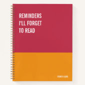 ノートおもしろいPCユーモアのある書、Pad Journal、メモ ノートブック (正面)