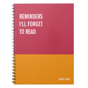 ノートおもしろいPCユーモアのある書、Pad Journal、メモ ノートブック