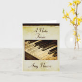 ノートからの… ピアノ鍵のメッセージカード カード (黄色い花)