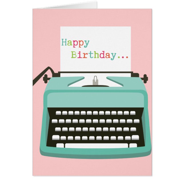 ノートが付いているタイプライター (正面)