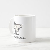 ノートが遅れているコーヒーマグ、レトロセラピストのコーヒー コーヒーマグカップ (正面左)