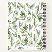 ノートとアイディアの緑フローラ仕訳 ノートブック (裏面)