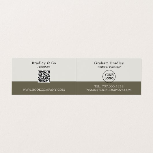 ノートと鉛筆、出版社、ライターブックの署名 名刺 (内部フラット)