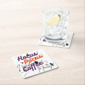 ノートに焦点を合わせるためにコーヒーが必要なHocus Pocus スクエアペーパーコースター (インサイチュ)