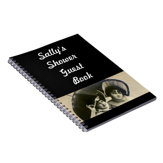 ノートのかわいいおもしろいのブライダルシャワーのアドバイスの来客名簿 ノートブック (右側)