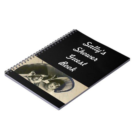 ノートのかわいいおもしろいのブライダルシャワーのアドバイスの来客名簿 ノートブック (左側)