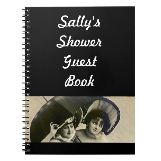 ノートのかわいいおもしろいのブライダルシャワーのアドバイスの来客名簿 ノートブック (正面)