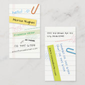 ノートのページの名刺 名刺 (正面/裏面)