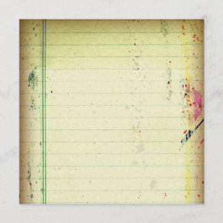 ノートのペーパー招待状 招待状