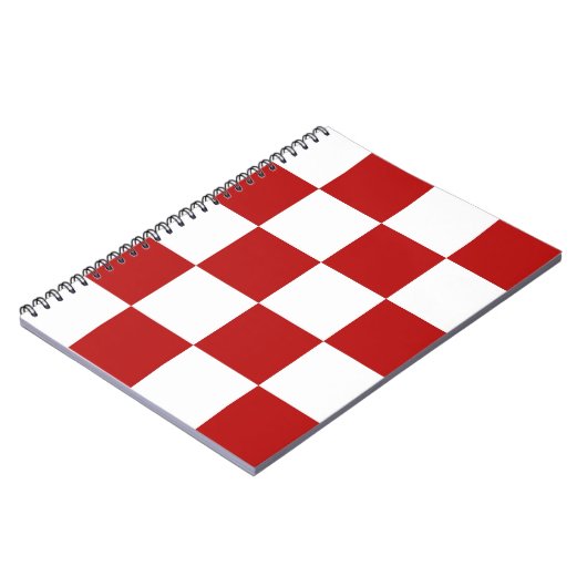 ノートのヴィンテージのカフェのテーブルクロスのチェッカーボードChex ノートブック (左側)