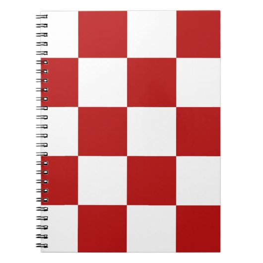 ノートのヴィンテージのカフェのテーブルクロスのチェッカーボードChex ノートブック (正面)