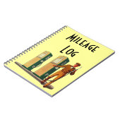 ノートのヴィンテージのガソリンスタンドの燃料旅行マイレッジの丸太 ノートブック (左側)