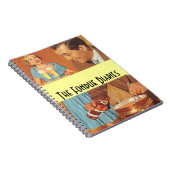 ノートのヴィンテージのフォンデュ日記のパーティーのカップルのレトロ ノートブック (右側)