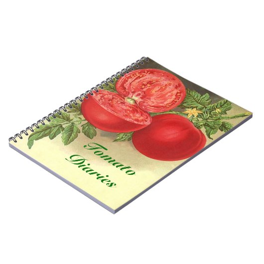 ノートのヴィンテージの庭ジャーナル赤いトマト日記 ノートブック (左側)