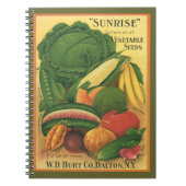 ノートのヴィンテージの種カタログの庭のノートの家宝 ノートブック (正面)