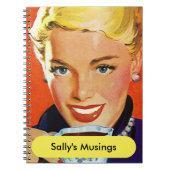 ノートのヴィンテージ日のプランナーによって整頓されているコーヒー女性 ノートブック (正面)