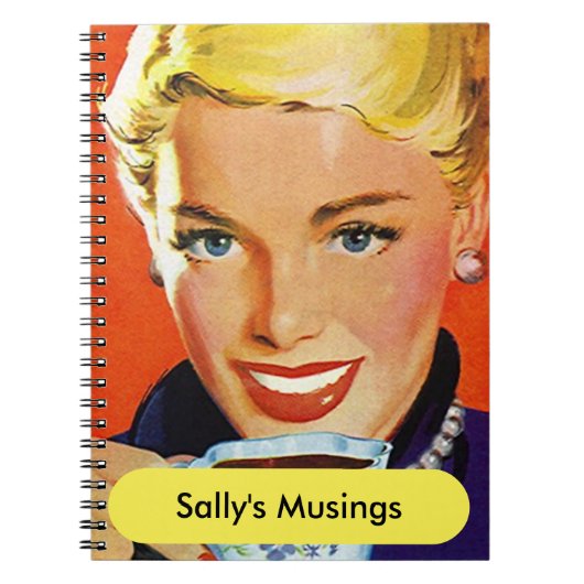 ノートのヴィンテージ日のプランナーによって整頓されているコーヒー女性 ノートブック (正面)