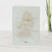 ノートの個人用設定あいさつ秋リーフ離れのカード カード (裏面)