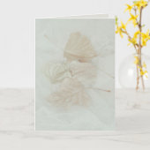 ノートの個人用設定あいさつ秋リーフ離れのカード カード (黄色い花)