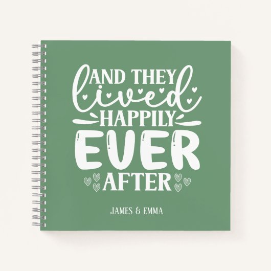 ノートの後ずっと楽しくセージ緑 ノートブック (正面)