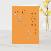 ノートの挨拶状が付いているイヤホーン カード (黄色い花)