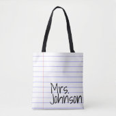 ノートの紙はペーパー先生のトートバックのギフトを並べました トートバッグ (正面)