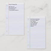 ノートの紙 名刺 (正面/裏面)