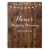 ノートの素朴な木製の結婚式の計画のアイディアのノート ノートブック (正面)