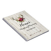 ノートの素朴な結婚式の計画のアイディアのノートの花嫁 ノートブック (右側)