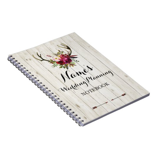 ノートの素朴な結婚式の計画のアイディアのノートの花嫁 ノートブック (右側)