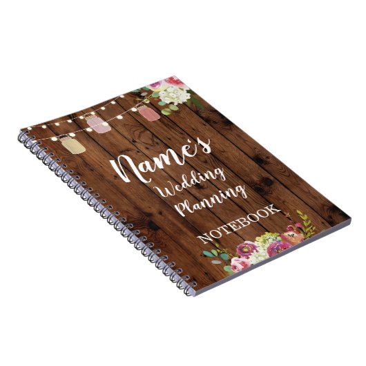 ノートの素朴な結婚式の計画はノートの花嫁を震動させます ノートブック (右側)