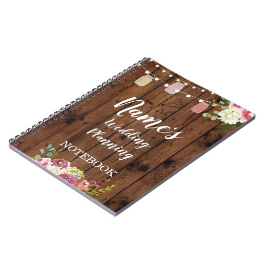 ノートの素朴な結婚式の計画はノートの花嫁を震動させます ノートブック (左側)