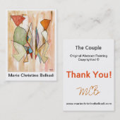 ノートの芸術的なカラフルの抽象芸術のカップルありがとう 名刺 (正面/裏面)