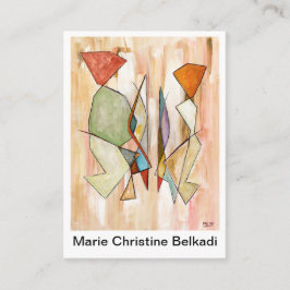 ノートの芸術的なカラフルの抽象芸術のカップルありがとう 名刺