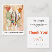 ノートの芸術的なカラフルの抽象芸術のカップルありがとう 名刺 (正面/裏面)