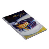 ノートの螺線形-レシピ(パンケーキ) ノートブック (右側)