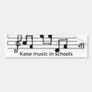 ノートは、学校の音楽を保ちます バンパーステッカー
